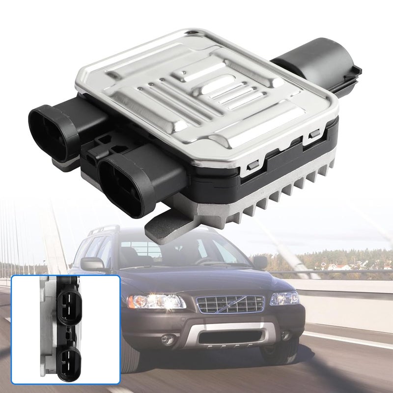 Kavius Cooling Fan Control Module Upgraded w/Connector Compatible with Volvo S60 S80 V60 V70 XC60 XC70 Compatible with Evoque Freelander II Compatible with Ford Mondeo Replace OE 940009402 940004204 - Image 1